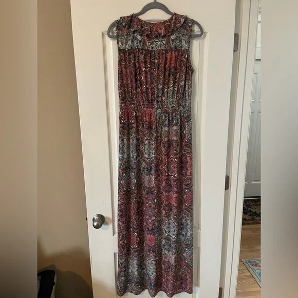 Nina Leonard Sleeveless Front Wrap Maxi Dress Women’s Size Large - Picture 5 of 16